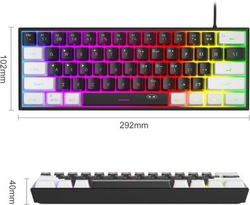 Игровая клавиатура мембрана Magegee TS91 RGB светодиодная подсветка новая