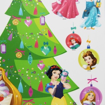 Świąteczne naklejki na szybę okno księżniczki