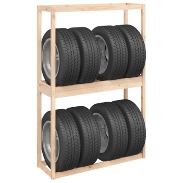 vidaXL Полка для шин 120x40x180 см Массив сосны