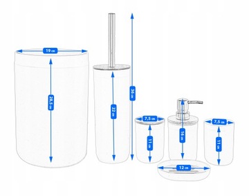 НАБОР ДЛЯ ВАННОЙ 6 ЭЛЕМЕНТОВ ПЛАСТИКОВЫЙ НАБОР