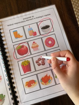 Учебное пособие - Еда - Липучка + маркер