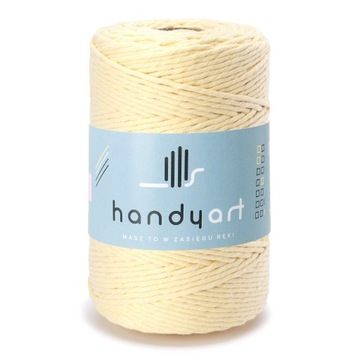 Sznurek bawełniany do makramy vanilla 3mm 200m