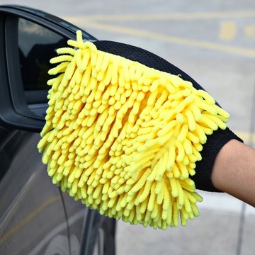 ПЕРЧАТКИ ИЗ МИКРОФИБРЫ ДЛЯ МОЙКИ АВТОМОБИЛЯ 3 В 1 НЕЖНАЯ ДЛЯ КРАСКИ МЯГКАЯ ГУБКА