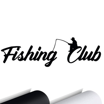 NAKLEJKA na samochód FISHING CLUB Wędkowanie 5x15
