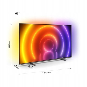 Телевизор с ОС Android, 65 дюймов, Philips 65PUS8106/12, 4K HDR10, Dolby Ambilight, Netflix