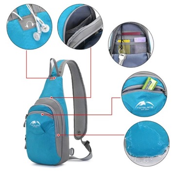 Спортивная нагрудная сумка для активного отдыха розового и красного цветов