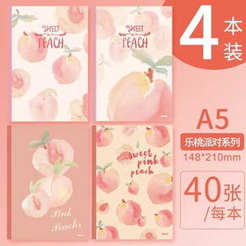 4PCS/set A5 B5 Student Notebook Ins Wind Small