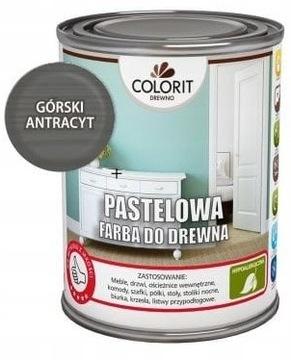 COLORIT PASTELOWA FARBA (GÓRSKI ANTRACYT) 0,75 L DO MEBLI DRZWI OŚCIEŻNIC