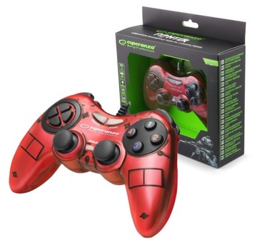 GAMEPAD PAD KONTROLER PRZEWODOWY DO PC KOMPUTERA WIBRACJA USB ANALOG
