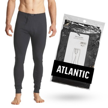 Kalesony męskie ATLANTIC getry 95% bawełniane 5% elastan GRAFIT *XL