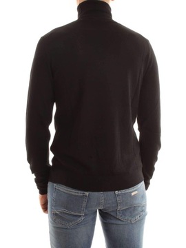 Armani Exchange Męski sweter z golfem, czarny
