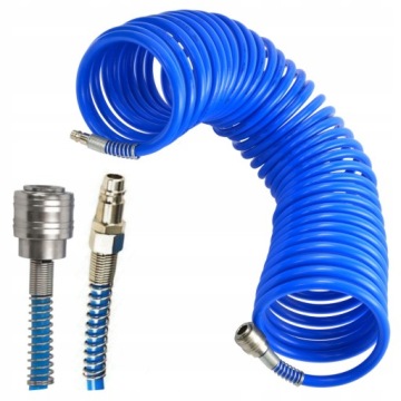 GEKO СПИРАЛЬНЫЙ ШЛАНГ ПНЕВМАТИЧЕСКИЙ ШЛАНГ 6.5x10MM 10M 8-10BAR 1/4