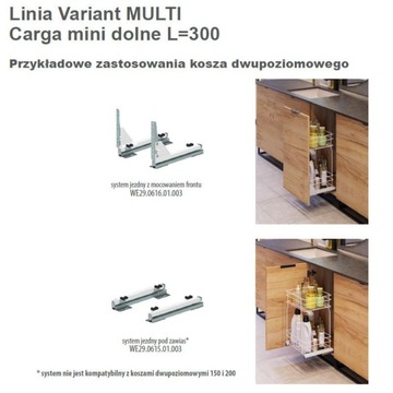 System jezdny REJS BIAŁY L-300 z moc. frontu