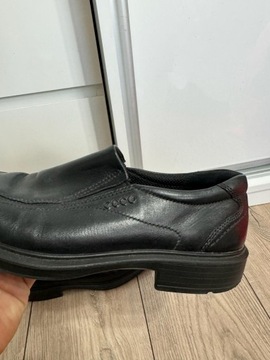 ECCO PÓŁBUTY SKÓRA SKÓRZANE BUTY CZARNE 41 26,8 CM