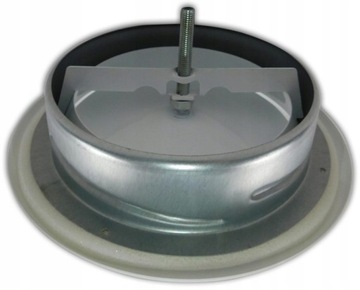 ANEMOSTAT WYWIEWNY 250 mm BIAŁY METALOWY + RAMKA