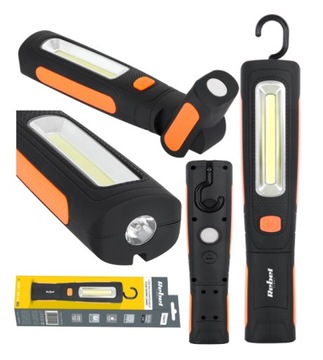 LATARKA LAMPA WARSZTATOWA LED COB MAGNES MOCNA