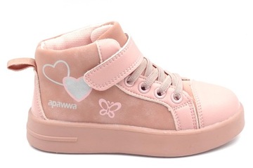 TRZEWIKI PÓŁBUTY Botki Sneakersy dziewczęce Różowe TQ804 r. 25