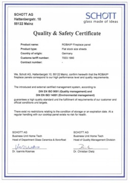 ТЕРМОСТОЙКОЕ КАМИННОЕ СТЕКЛО ДЛЯ КАМИНА, 26х28