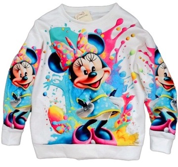 Bluza DISNEY Myszka Miki MINNIE ombre farba zamsz