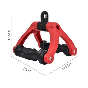 Two D Rowing Handle Cable Attachment Cable Machine Accessories Training Red