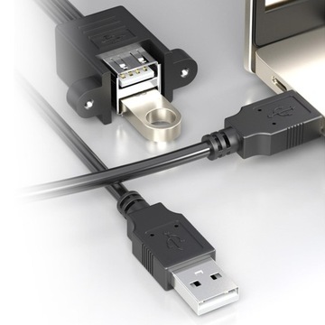 Удлинительный кабель USB 2.0, двойной штекер к A
