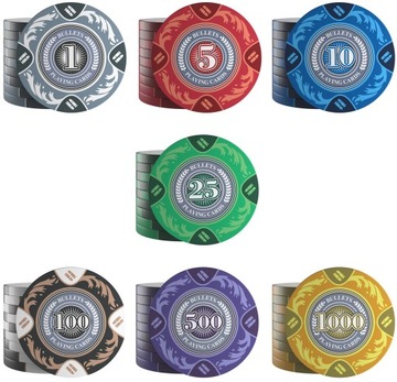 БОЛЬШОЙ ПОКЕРНЫЙ ЧЕМОДАН С ФИШКАМИ - 500 ШТ.