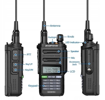 KRÓTKOFALÓWKA BAOFENG UV-9RPro WODOODPORNY BUDOWA