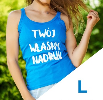 ЖЕНСКАЯ ФУТБОЛКА НА РЕМЕШКАХ С ПРИНТОМ ЛОГОТИПА L