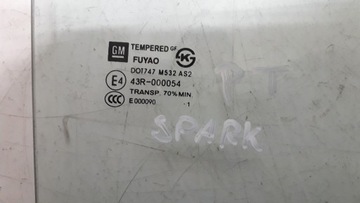 CHEVROLET SPARK 3 III 09- SKLO (OKNO) PRAVÁ ZADNÍ .1