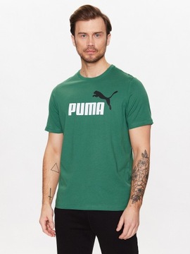 Puma T-Shirt Essentials+2Col Logo 586759 Zielony Regular Fit