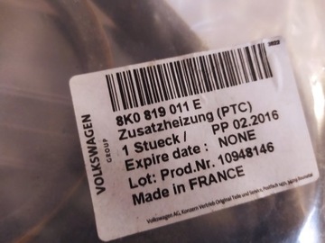 AUDI A4 B6 08-15 RADIÁTOR PARKOVACÍ 8K0819011E