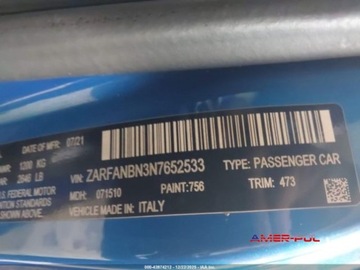 Alfa Romeo Giulia II Sedan Facelifting 2.0 Turbo 280KM 2022 Alfa Romeo Giulia 2022 r., 2,0L VELOCE AWD 2.0 Benzyna 280KM, zdjęcie 11