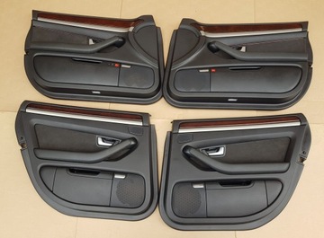 AUDI A8 D3 КОМПЛЕКТ ОБИВКИ ДВЕРЕЙ ОРИГИНАЛ