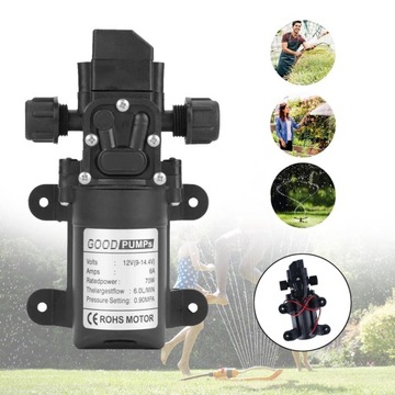 70W POMPA WODNA, WYSOKOCIŚNIENIOWA POMPA WODNA 12V 130 PSI SAMOZASYSAJĄCA