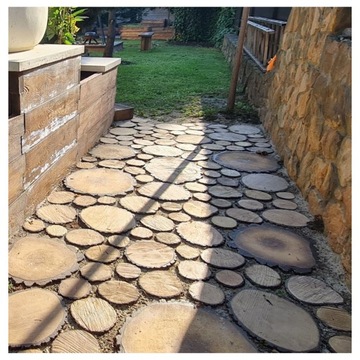 Деревянные бруски - Бетон Древесина - Декоративный, для дорожки, для сада