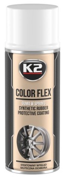 K2 - COLOR FLEX - GUMA W SPRAYU - BIAŁY - 400 ML