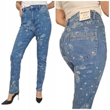 Spodnie Jeansowe Damskie Modelujące Plus Size 3XL