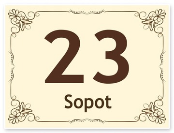 TABLICZKA ADRESOWA z numerem domu tablica 40x30 cm