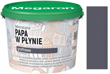 MEGARON PAPA W PŁYNIE DEKORACYJNA GRAFITOWA 3L