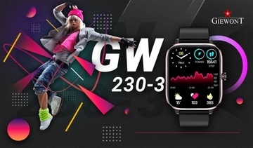ЖЕНСКИЕ СМАРТ-ЧАСЫ GIEWONT Dynamic SmartCall GW230-3 с эффектом розового золота/черного цвета