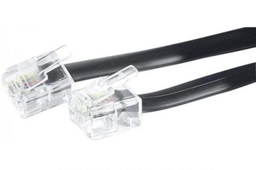 NOWY KABEL TELEFONICZNY RJ11 NA RJ45 CZARNY 5M