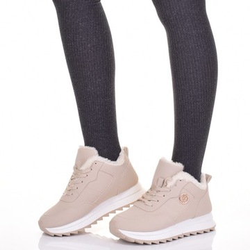 ЗИМНИЕ КРОССОВКИ ЖЕНСКИЕ УТЕПЛЕННЫЕ ОБУВИ НА КОЖАНОЙ ПЛАТФОРМЕ