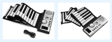 ПОКАТНАЯ РЕЗИНОВАЯ КЛАВИАТУРА ПОРТАТИВНАЯ БЕСПРОВОДНАЯ ОРГАННАЯ КЛАВИАТУРА 61 КНОПКА