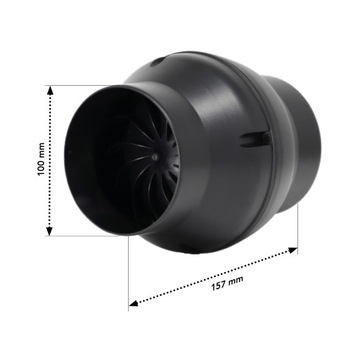 Канальный вытяжной вентилятор 100 EC Growbox 945Pa