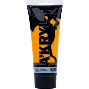 Renesans A'kryl farba akrylowa 200ml 6 żółta ciem.