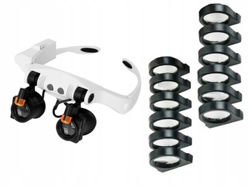 УВЕЛИЧИТЕЛЬНЫЕ ЧАСОВЫЕ ОЧКИ ЮВЕЛИРНЫЙ СЕРВИС РЕМОНТ 25Х 20Х LED