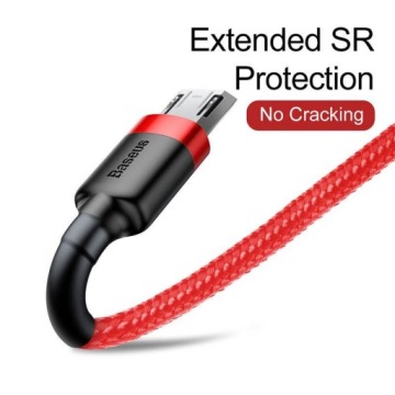 КАБЕЛЬ STRONG FAST USB - MICRO USB BASEUS КАБЕЛЬ С ДВУХСТОРОННЕЙ ОПЛЕТКОЙ 2,4 А, 1 М