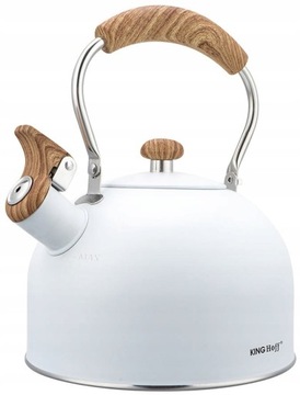 Czajnik z Gwizdkiem PREMIUM 2,5L Biały Kinghoff PREMIUM