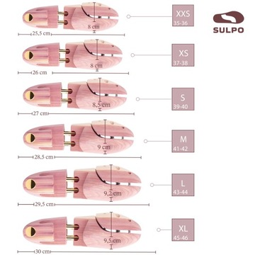 Деревянные подставки для обуви КЕДР, регулируемые, рожок для обуви, размер 37-38