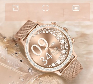SMARTWATCH ЖЕНСКИЕ ЧАСЫ ПОЛЬСКОЕ МЕНЮ, ЗВОНКИ, АРТЕРИАЛЬНОЕ ДАВЛЕНИЕ ДЛЯ IOS ANDROID